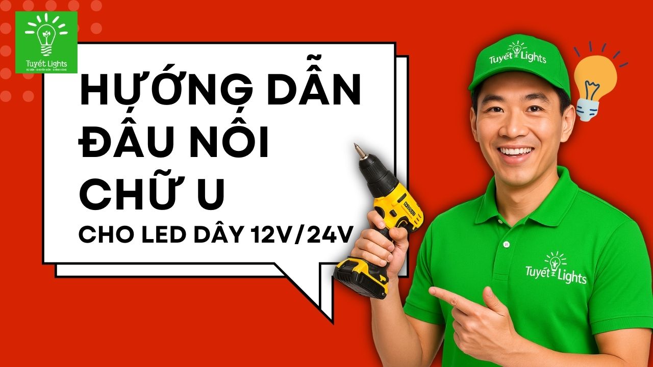 Hướng dẫn “đấu chữ U” cho LED dây 24 V